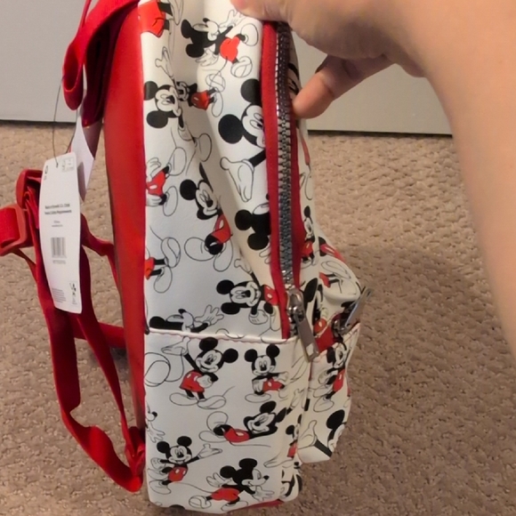 Disney Mickey Mouse Kids Backpack - Black, Red, and White NWT - Picture 9 of 10